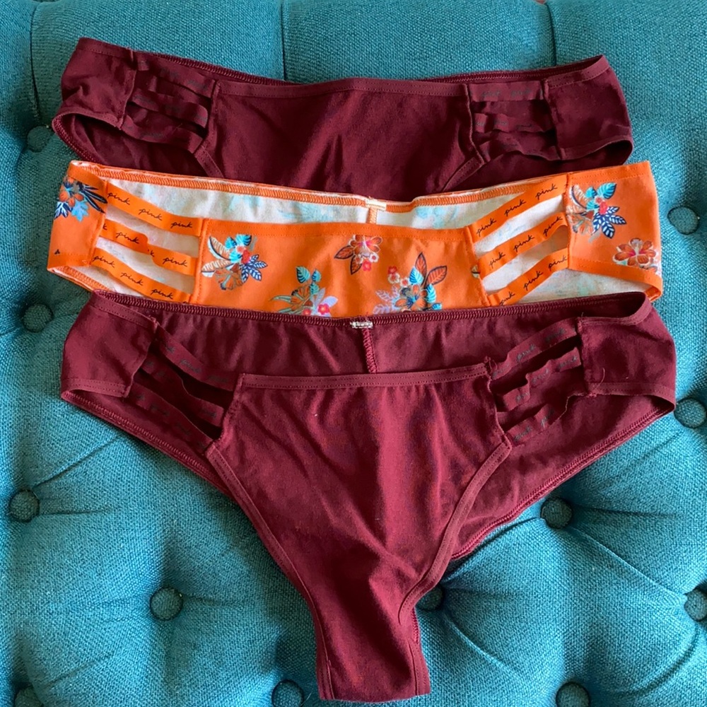 THREE PINK UNDERWEAR